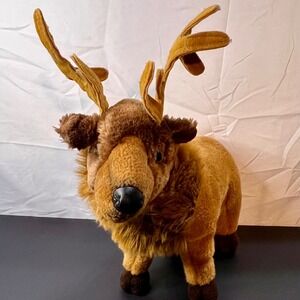 Aurora Destination Nation Caribou Reindeer Plush Brown Tan Standing 12in